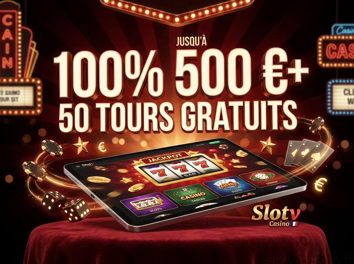 100% JUSQU'À 500 €+ 50 TOURS GRATUITS